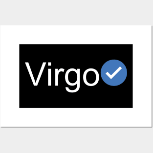 Verified Virgo (White Text) Posters and Art